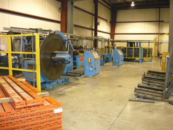 16 STND, TUREK & HELLER RU-35-16 RAFTED ROLL FORMING LINE, 3.5 ARBOR, 20 ROLL