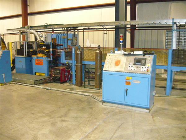 16 STND, TUREK & HELLER RU-35-16 RAFTED ROLL FORMING LINE, 3.5 ARBOR, 20 ROLL
