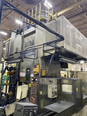 220 TON AIDA #CF1-220 STRAIGHT SIDE LINK MOTION COLD FORGING SINGLE POINT PRESS