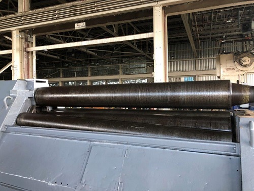 10' X 1/2 HAEUSLER DOUBLE INITIAL PINCH PLATE BENDING ROLL