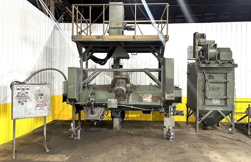 BCP MDL #A4-7620 3-WHEEL PASS THROUGH BLAST MACHINE, RECLAIM & DUST COLLECTOR