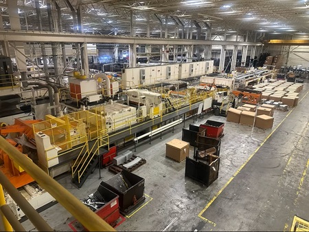 72 x .135 x 75,000#, AUTOMATIC FEED TRAPEZOIDAL CUT TO LENGTH LINE