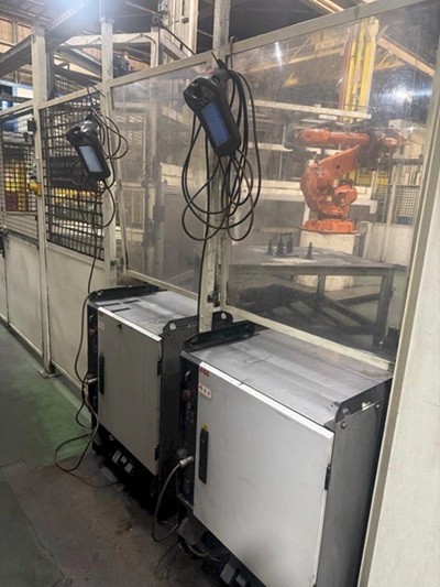 1000 TON LOIRE SAFE HOT STAMPING HYDRAULIC PRESS LINE W/ ROLLER HEARTH FURNACE